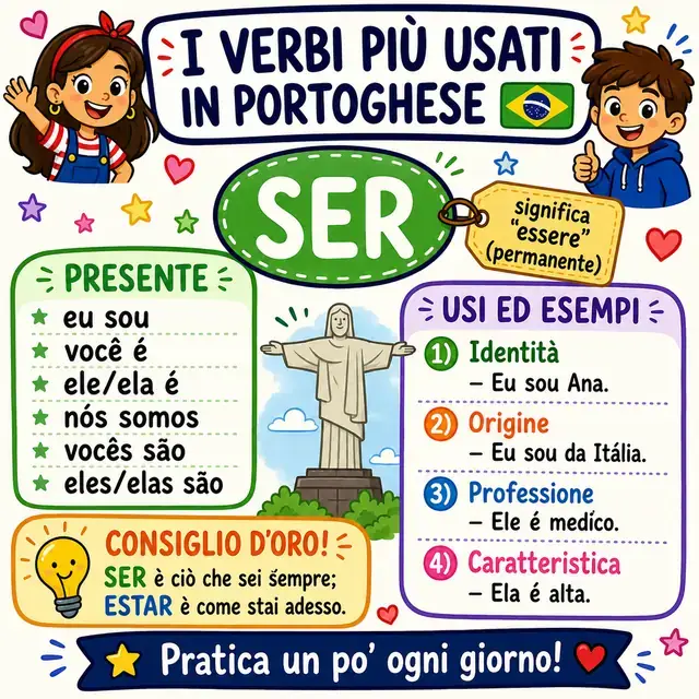 Mappa mentale: verbo SER (essere)